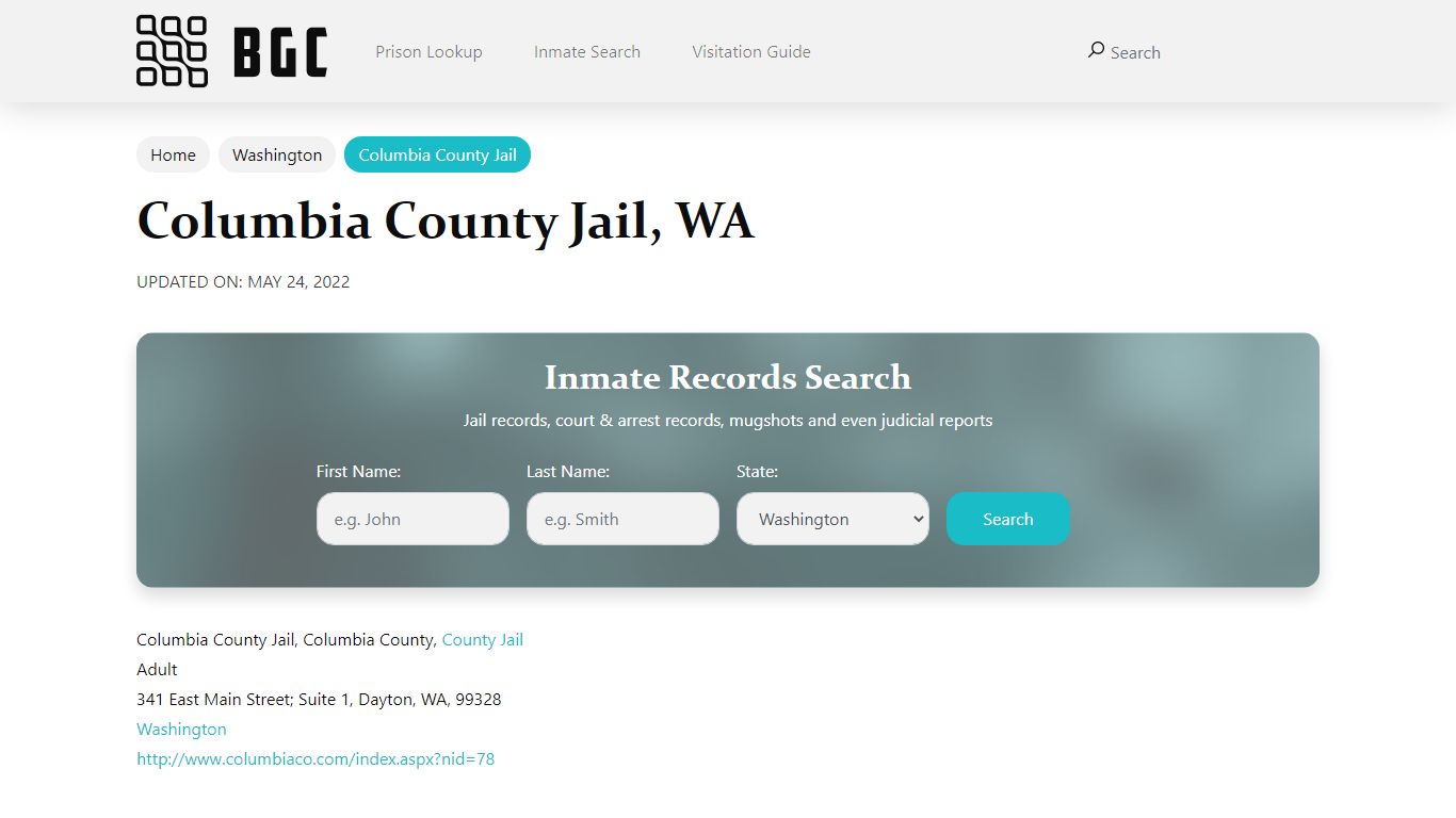 Columbia County Jail, WA Inmate Search, Mugshots ...